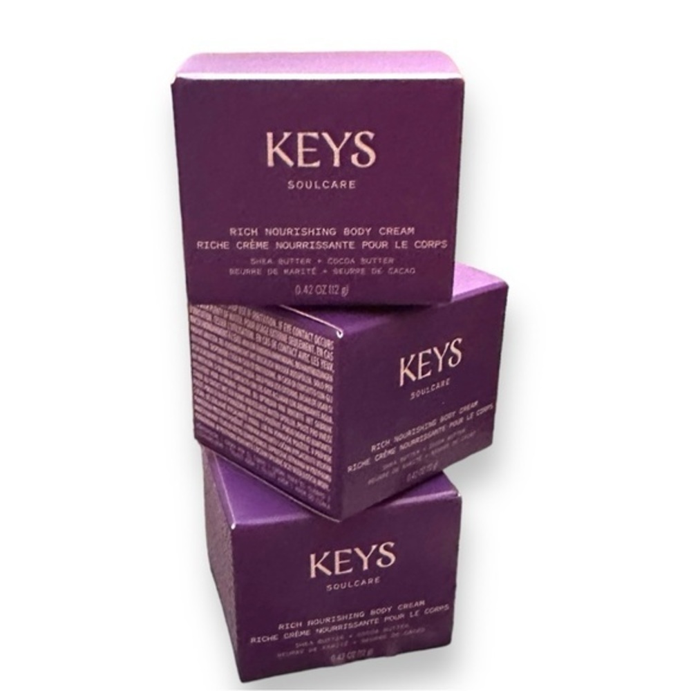 🆕 NWT KEYS Soulcare Rich Nourishing Body Cream 3x 0.42oz 1.26oz